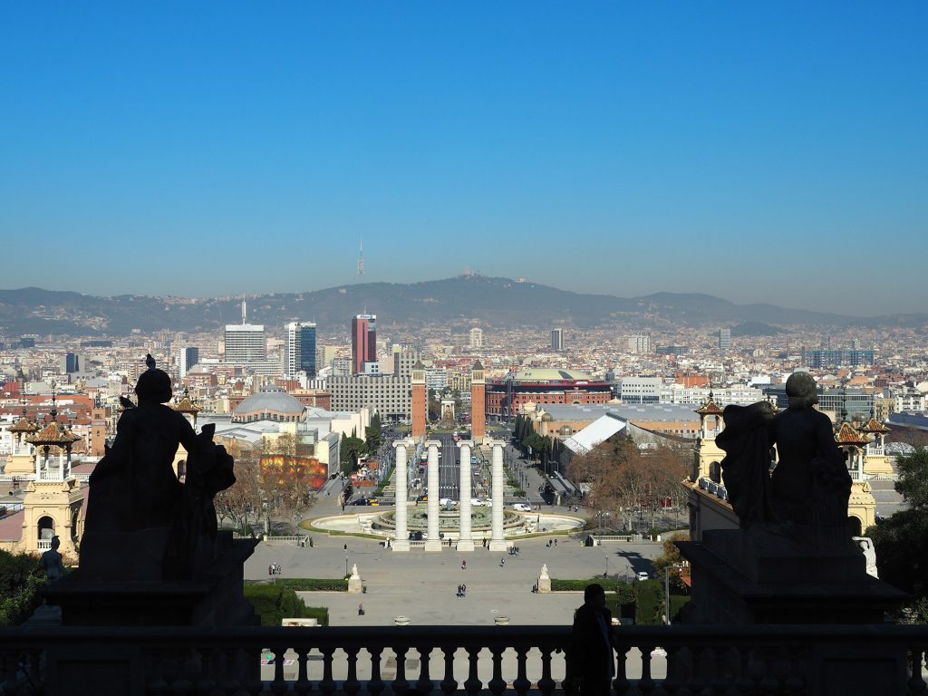  MNAC カタルーニャ美術館からの景色